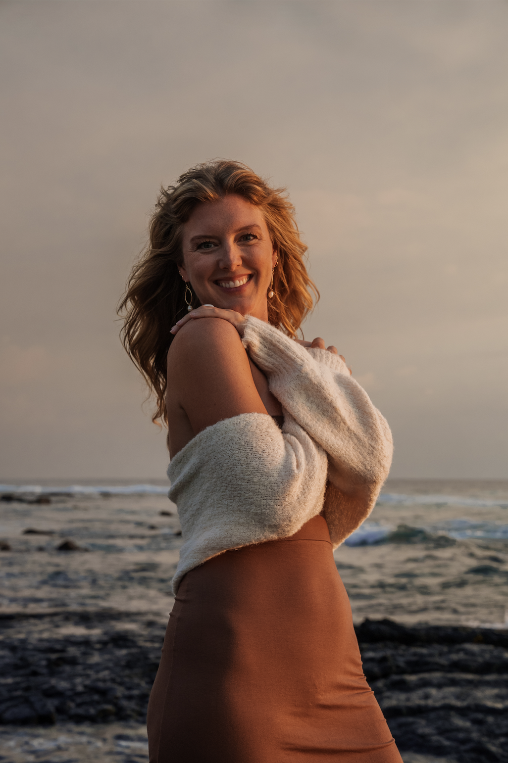 Brand photography — sunset shoreline mood